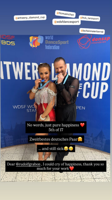 Beim Antwerp Diamond Cup erreichten Alex und Swetlana den starken 5. Platz bei 17 startenden Paaren.